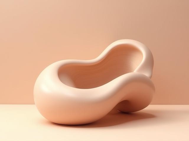 Whispering Sands Sculpture, an abstract ceramic piece with delicate curves and a matte sandy finish.